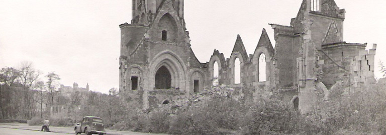 St. Johannis Kirche nach der Zerstörung