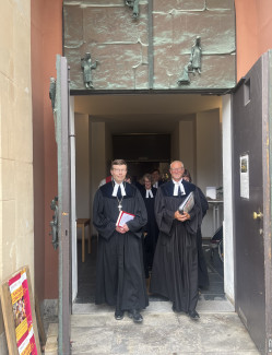 Dekan Dr. Wenrich Slenczka  (li.) und Pfarrer Jürgen Reichel (re.)