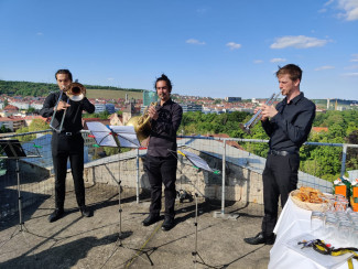 Manuel Lugo, Johann Wolpold und Dario Möhrke