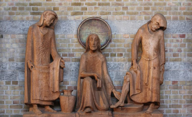 Zwölfbotenaltar Fußwaschung Hemmeter Mittelgruppe